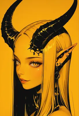 Golden Demon Elf Portrait
