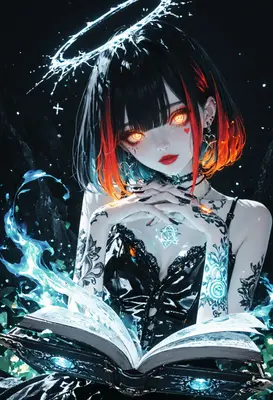 Gothic Sorceress Casting Arcane Spells