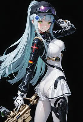 Tactical Anime Girl with Sniper Rifle