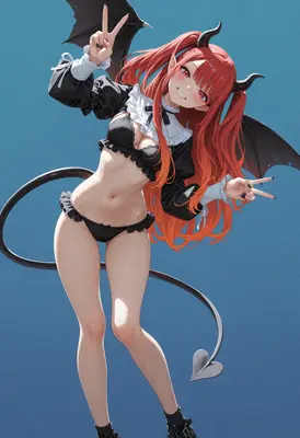Playful Red Haired Succubus Girl