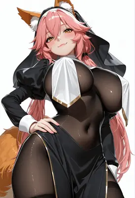 Seductive Fox Girl Nun Costume