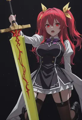 Red Haired Warrior with Enchanted Blade