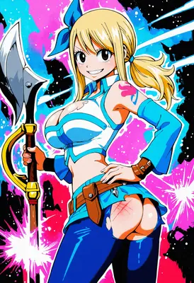 Blonde Warrior with a Battle Axe