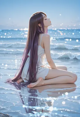 Serene Moment by the Sparkling Sea