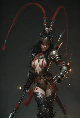 Warrior Princess in Ornate Battle Armor