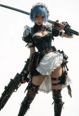 Tactical Maid Armed For Battle