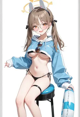 Cute Bunny Girl in Summer Attire