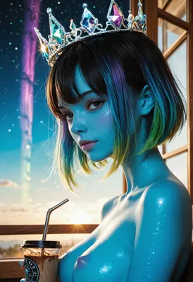 Celestial Queen with Iced Coffee