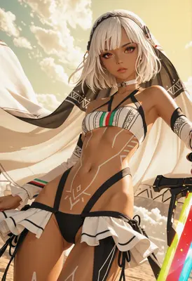 Warrior Maiden in Desert Sands