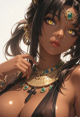Golden Gaze of the Egyptian Queen