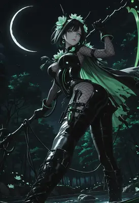 Moonlit Scythe Wielder in Latex