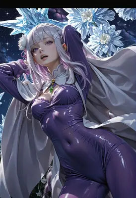 Emilia Amidst Frozen Crystal Flowers