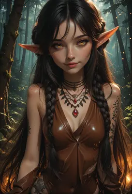 Enchanting Elf in the Twilight Forest