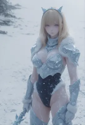 Frost Maiden in Silver Armor