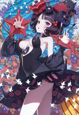 Abyssal Artist with Ink Tentacles