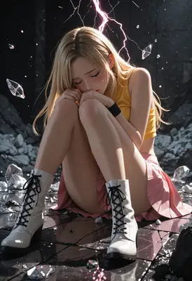 Shattered Heart Amidst Electric Storm