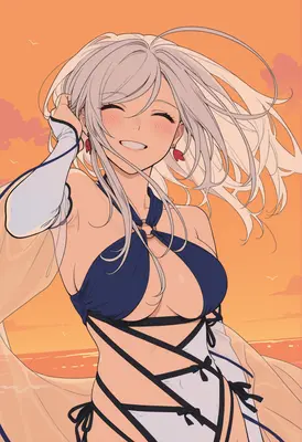 Radiant Summer Sunset Smile