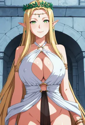Radiant Elven Princess in Ancient Ruins