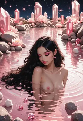 Serene Goddess in the Crystal Pool