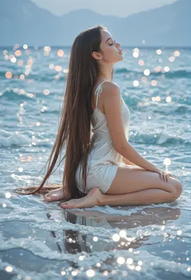 Serene Moment at the Seashore