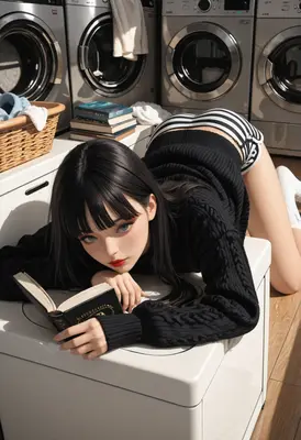 Reading Time in the Laundry Room