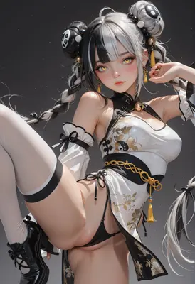 Elegant Yin Yang Style Maiden