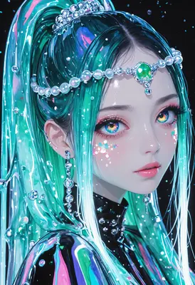 Ethereal Emerald Gemstone Princess Portrait