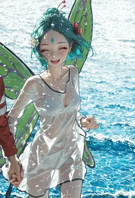 Joyful Fairy by the Sparkling Sea