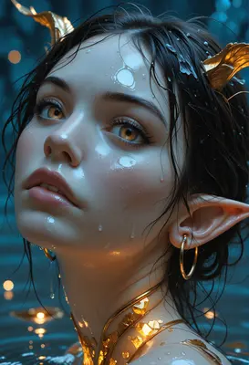 Golden Elf in the Deep Blue