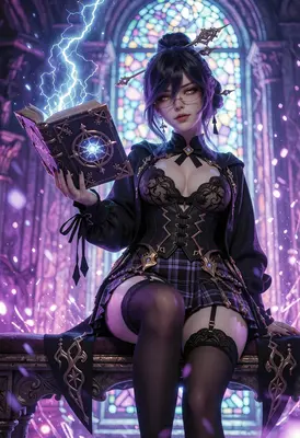 Sorceress Casting Arcane Lightning