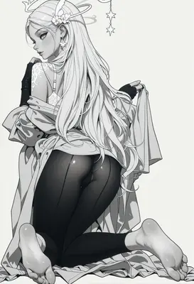 Ethereal Angel in Monochrome