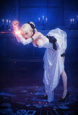 Magical Summoning Ritual in Blue Light