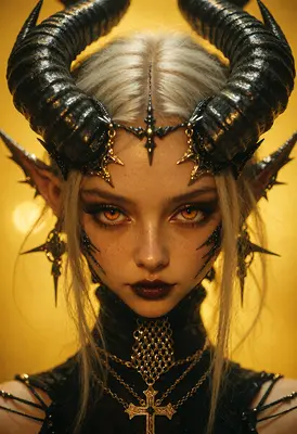 Golden Gaze of the Demon Queen