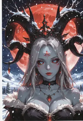 Snow Queen of the Crimson Moon