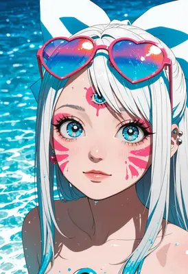 Summer Vibes Three Eyed Anime Girl