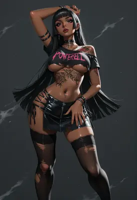 Edgy Gothic Punk Style Beauty