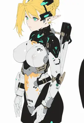 Cybernetic Elf Warrior in Tactical Gear