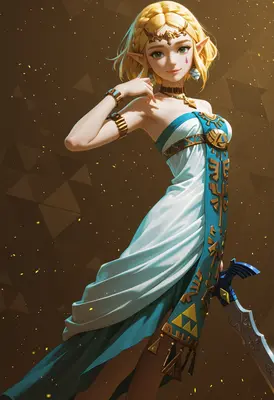 Princess Zelda Radiating Golden Elegance