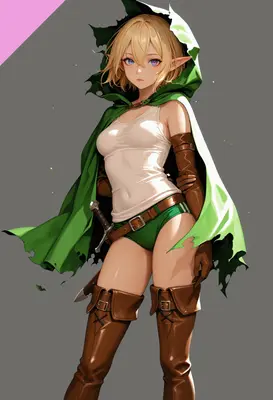 Elf Rogue in Green Cloak