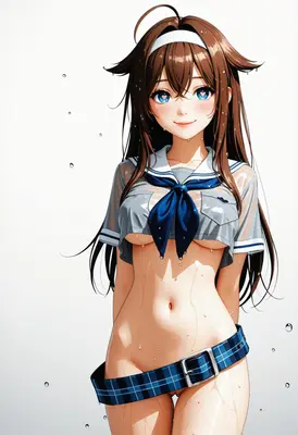 Wet Sailor Uniform Anime Girl