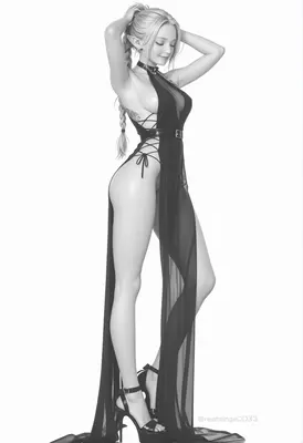 Elegant Elf in Sheer Black Dress