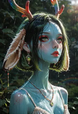 Rainy Day Forest Fawn Spirit