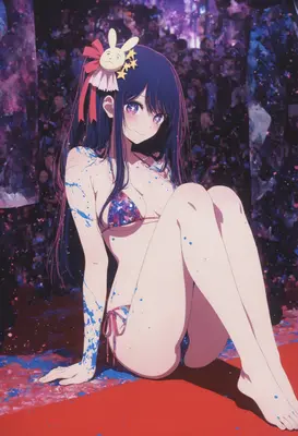 Starry Idol in Paint Splatter