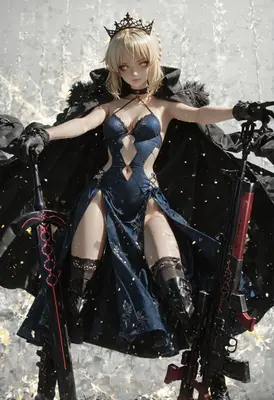 Dark Queen with Blade and Rifle