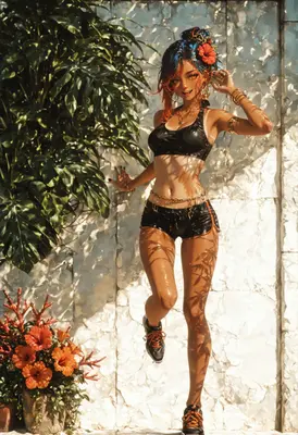 Sunlit Tropical Summer Style