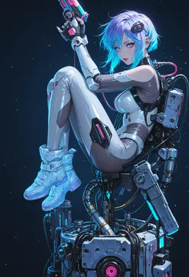 Cybernetic Soldier with Futuristic Tech
