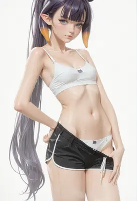 Wet Summer Elf Girl Portrait