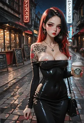 Neon Night Coffee Stroll