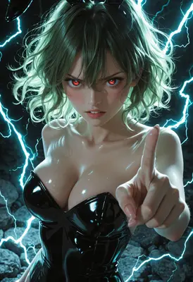 Tatsumaki Unleashing Electric Psychic Power