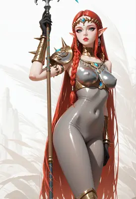 Red Haired Elf Warrior Princess